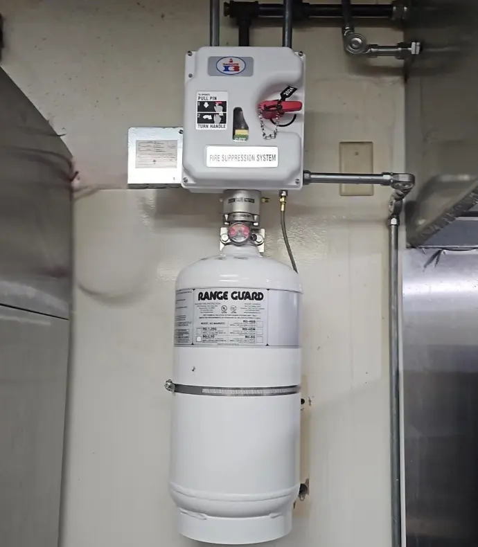 Range Guard kitchen fire suppression system